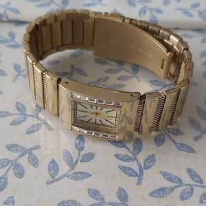 DKNY Crystal and Metal Gold Colored Watch